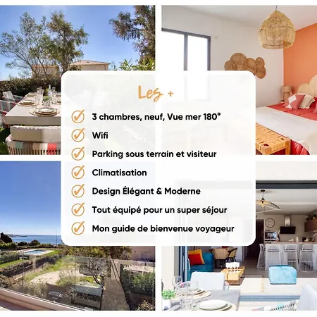 3 Chambres, Vue Mer, Piscine, Parking * Sainte-Maxime